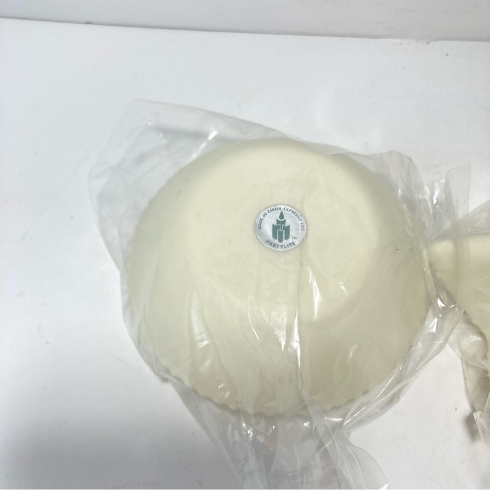 PartyLite Sea Drifters Candle Holders Tea Light Votive Bisque Set of 3 - Picture 13 of 16